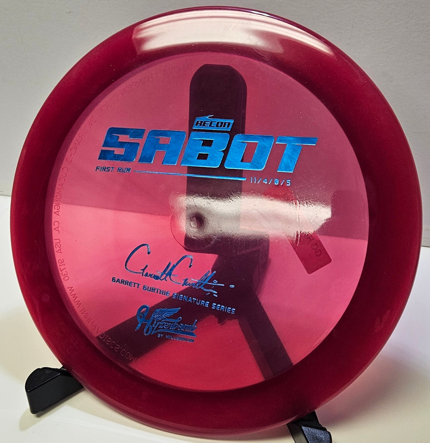 Hyzerbomb Recon Flat Top Sabot - First Run - Garret Gurthie Signature Edition.